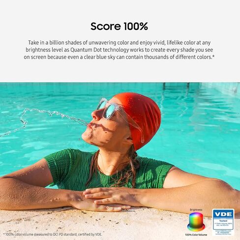 تلفزيون سامسونج QN32Q60CAFXZA 32 بوصة QLED 4K Quantum HDR الذكي مع كابل مجدول 5S-4KHD2-2.5M V-Series 2.5m Premium 4K HDR HDMI (2023) in Saudi Arabia