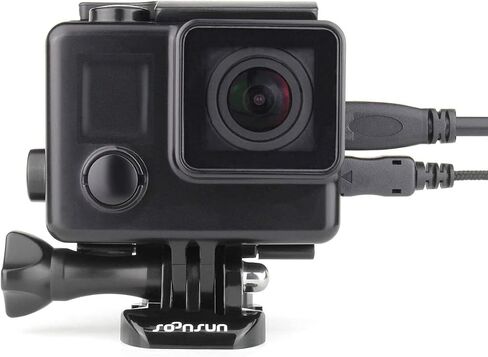 SOONSUN Blackout Side Open Skeleton Housing Case with Skeleton Backdoor for GoPro Hero 4 Black, Hero 4 Silver, Hero 3+, Hero 3 Action Cameras in Saudi Arabia
