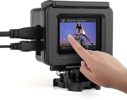 SOONSUN Blackout Side Open Skeleton Housing Case with Skeleton Backdoor for GoPro Hero 4 Black, Hero 4 Silver, Hero 3+, Hero 3 Action Cameras in Saudi Arabia
