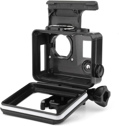 SOONSUN Blackout Side Open Skeleton Housing Case with Skeleton Backdoor for GoPro Hero 4 Black, Hero 4 Silver, Hero 3+, Hero 3 Action Cameras in Saudi Arabia