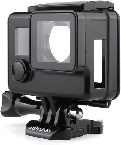 SOONSUN Blackout Side Open Skeleton Housing Case with Skeleton Backdoor for GoPro Hero 4 Black, Hero 4 Silver, Hero 3+, Hero 3 Action Cameras in Saudi Arabia