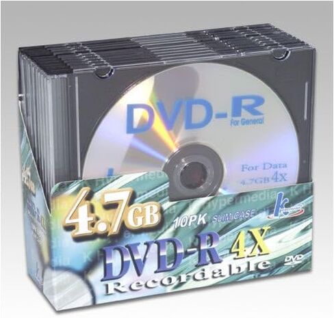 KHypermedia K50-S4.7-10-4X 4.7GB Write-Once Recordable DVD-R Disc in Saudi Arabia