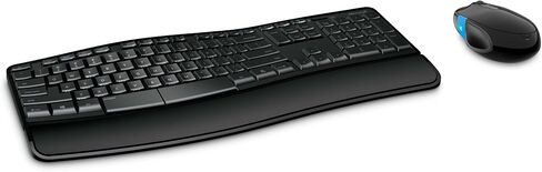 Microsoft Sculpt Comfort Desktop - Black - Wireless, Comfortable, Ergonomic Keyboard and Mouse Combo with Cushioned Palm Rest and USB Wireless Receiver in Saudi Arabia