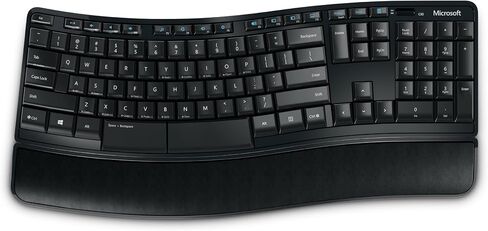 Microsoft Sculpt Comfort Desktop - Black - Wireless, Comfortable, Ergonomic Keyboard and Mouse Combo with Cushioned Palm Rest and USB Wireless Receiver in Saudi Arabia