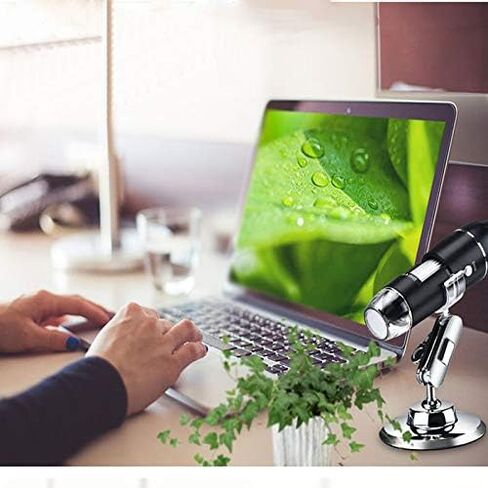 Meichoon 1600X Magnification Endoscope USB Microscope Camera, Portable Mini Digital Microscope with Metal Stand, Compatible with Mac Windows 7 8 10 XP,NB01C in Saudi Arabia