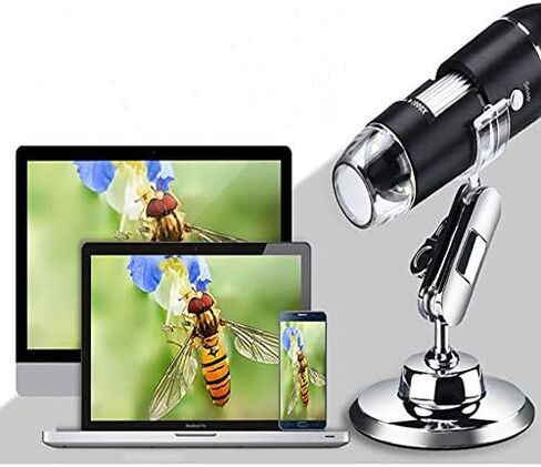Meichoon 1600X Magnification Endoscope USB Microscope Camera, Portable Mini Digital Microscope with Metal Stand, Compatible with Mac Windows 7 8 10 XP,NB01C in Saudi Arabia