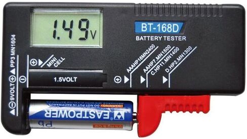BT-168D Digital Battery Tester Volt Checker for AA AAA C D 1.5V 9V Mini Cell Batteries in Saudi Arabia