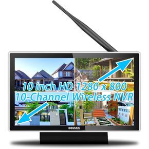 10inch Monitor OOSSXX Wireless 10-Channel 5.0MP NVR Network Video Record Without Hard Drive in Saudi Arabia