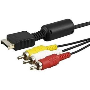 كابل سلك صوت وفيديو 6FT AV TV RCA لكابل Playstation PS2 PS3 (2 حزمة) in Kuwait