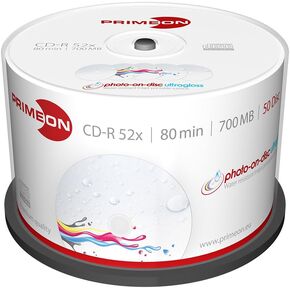 BD-R 25GB/2-10x Cakebox (10 Disc), Photo-on-disc ultragloss Surface, Water Resistant Inkjet Fullsize Printable in Saudi Arabia