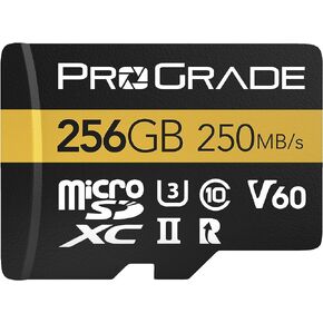 ProGrade Digital microSD Memory Card - V60 microSD Card for DSLR and Action Cameras - High Speed Transfer of Files & Large Storage - Up to 250MB/s Read and 130MB/s Write Speed 128 GB in Kuwait