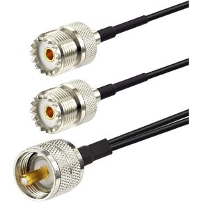 Superbat UHF Splitter 12 Inch RG316 SO239 to Dual PL-259 Cable Splitter in Saudi Arabia