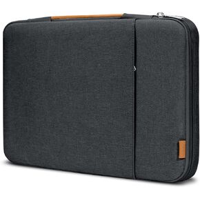 360° Protective Laptop Sleeve for 15.6-16.1 inch, Portable Bag for HP Dell Asus Acer Gaming Notebook Computer with Hard Shell Case, Water-Resistant Case with Accessory Pocket, Gray