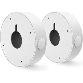 ENS Custom Drilling Junction Box for Security Cameras - Aluminum Enclosure - Dome/Turret/Bullet/Fisheye Cameras Base, 2 Side and 1 Bottom 3/4" Holes - White, 5.9" Diameter in Saudi Arabia