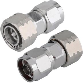 RFetomax 4.3/10 Mini DIN موصل ذكر التوصيل إلى N ذكر محول القابس 4.3-10 Mini DIN ذكر إلى N ذكر Aadptor (4.3/10 ذكر إلى N ذكر حزمة 2) in Kuwait