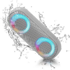 NOTABRICK Bluetooth Speakers, Portable Speakers Bluetooth Wireless(100FT Range) with 30W Loud Stereo Sound, IPX7 Waterproof Shower Speakers, RGB Multi-Colors Rhythm Lights, 1000mins Playtime in Kuwait