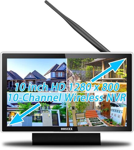 10inch Monitor OOSSXX Wireless 10-Channel 5.0MP NVR Network Video Record Without Hard Drive in Saudi Arabia