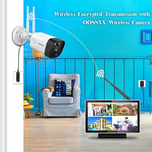 10inch Monitor OOSSXX Wireless 10-Channel 5.0MP NVR Network Video Record Without Hard Drive in Saudi Arabia