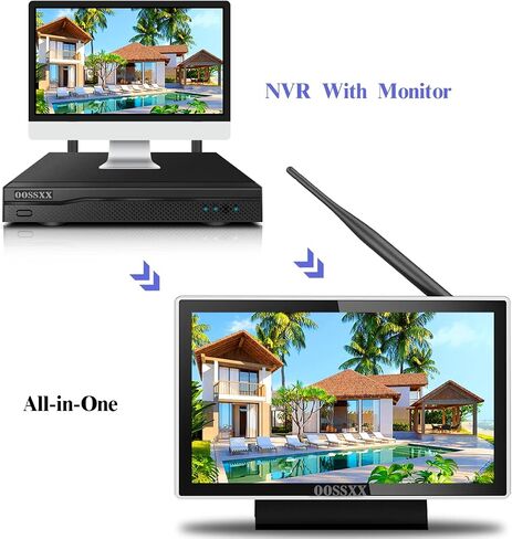 10inch Monitor OOSSXX Wireless 10-Channel 5.0MP NVR Network Video Record Without Hard Drive in Saudi Arabia