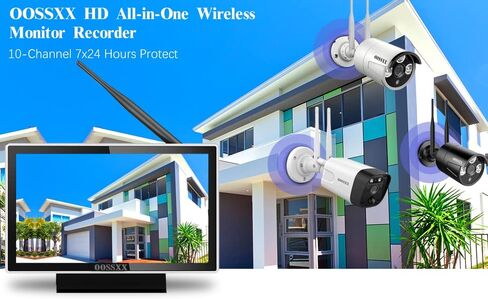 10inch Monitor OOSSXX Wireless 10-Channel 5.0MP NVR Network Video Record Without Hard Drive in Saudi Arabia