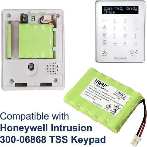 بطارية HQRP 2 حزمة 7.2 فولت متوافقة مع لوحة مفاتيح Honeywell Intrusion 300-06868 TSS، 8DLLKP500 8DLTSSCBASE1 8DLWLTP100 WLTP100 LKP500 Lyric Smart Peripheral Wireless Keypad TouchPad ADT in Kuwait