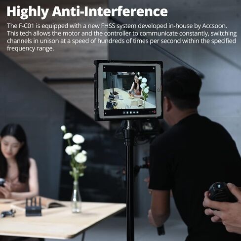 Accsoon F-C01 Wireless/Wired FHSS Lens Control System Wireless Anti-Interference Follow Focus Lens Zoom Control 100 m Effective Distance HD OLED Screen for DSLRs/Mirrorless Cameras in Kuwait