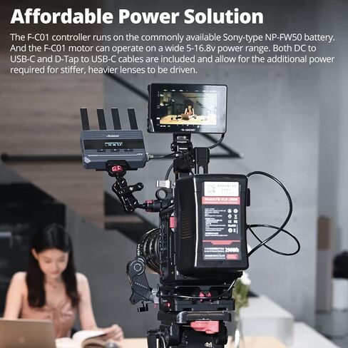 Accsoon F-C01 Wireless/Wired FHSS Lens Control System Wireless Anti-Interference Follow Focus Lens Zoom Control 100 m Effective Distance HD OLED Screen for DSLRs/Mirrorless Cameras in Kuwait