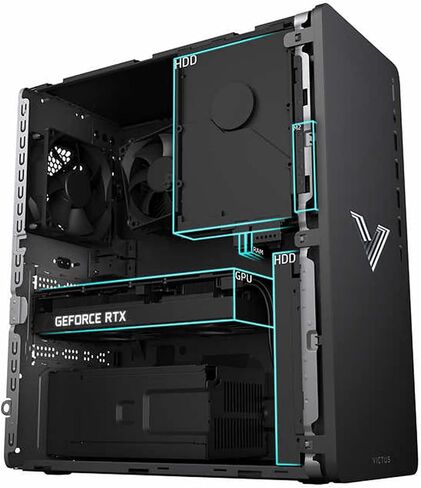 كمبيوتر HP 2022 الأحدث Victus Gaming Desktop، معالج AMD Ryzen 7 5700G (8 النواة)، ذاكرة وصول عشوائي DDR4 سعة 32 جيجابايت، محرك أقراص SSD سعة 1 تيرابايت، محرك أقراص ثابتة 2 تيرابايت، رسومات AMD Radeon RX 6600XT، مصدر طاقة 500 واط، نظام التشغيل Windows 11 H in Saudi Arabia