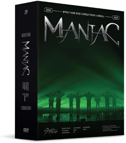 محتويات الجولة العالمية الثانية لـ Stray Kids MANIAC في سيول + كتاب الصور + ملصق قابل للطي على العبوة + تتبع SKZ مختوم (مجموعة كاملة (DVD + Blu-ray)) in Kuwait