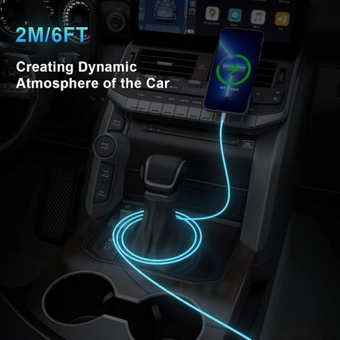 كابل شحن الهاتف 3 في 1 متعدد USB عالمي متدفق بإضاءة LED، Lightning+Type C+Micro USB متوهج سلك موصل شاحن لهاتف iPhone 14/13/12 Pro Max/XR/XS/8 7/SE، iPad/LG/ سامسونج/بكسل (4FT أخضر) in Kuwait