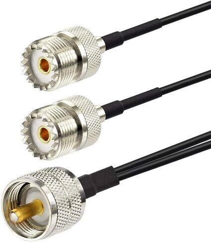 Superbat UHF Splitter 12 بوصة RG316 SO239 إلى Dual PL-259 Cable Splitter in Kuwait