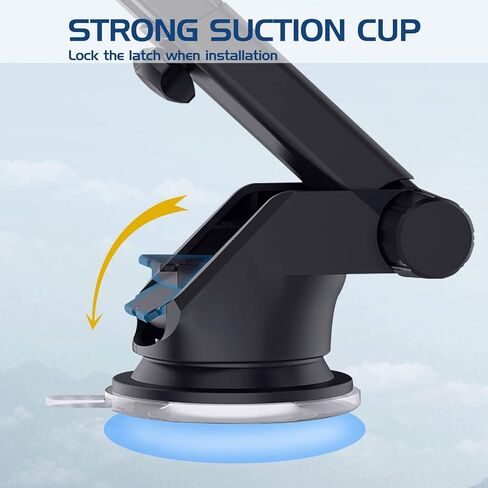 حامل هاتف السيارة من Suruid، حامل الهاتف الخلوي لفتحة تهوية الزجاج الأمامي للوحة قيادة السيارة، حامل هاتف قابل للتعديل للسيارة متوافق مع iPhone Samsung Android وجميع الهواتف الذكية والسيارات in Kuwait