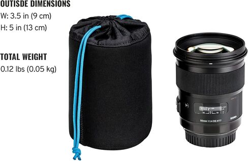 Tenba Camera lens pouch Tools Soft Lens Pouch 5x3.5 in. (13x9 cm) - Black (636-352) in Saudi Arabia