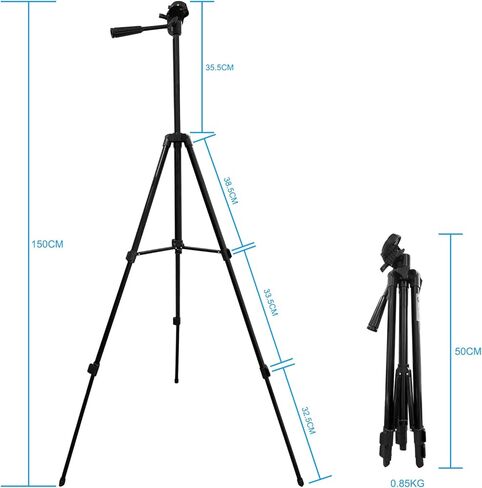 حامل ثلاثي القوائم للكاميرا بطول 60 قدم مع حامل جوال وشنطة حمل in Kuwait