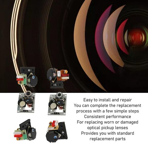 CD Optical Pickup Laser Lens, Professional Replacement Optical Pick Up Laser Lens Parts, Data Reading Lens Fit for DVD CD Player (with Rack) in Saudi Arabia