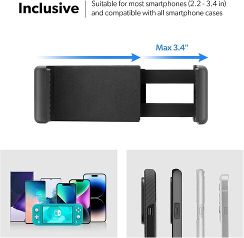 LimoStudio Table Top Smartphone, Cellphone Holder Stand, 17 inch Height & Adjustable, Mini Ball Head Angle Control, Stable Base with Efficient Space Use Between Legs, Multi Purpose Tabletop, AGG2934 in Saudi Arabia