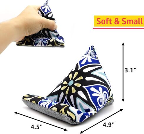 Phone Pillow Stand, Phone Holder for Desk Phone Stand for iPhone 13 Mini iPhone 14 Handmade Fabric Phone Stands Bean Bag Phone Holder (Blue) in Saudi Arabia