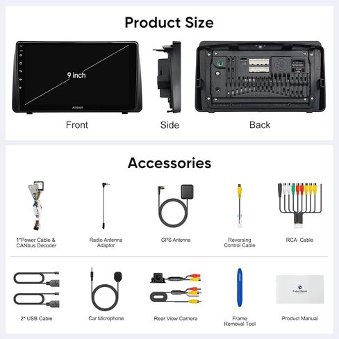9 Inch Android Car Radio for Dodge Grand Caravan 2011-2020 Wireless Apple CarPlay Auto Stereo GPS Navigation Head Unit Bluetooth 5G WiFi 3GB+32GB IPS Touch Screen 1280×720 in Saudi Arabia