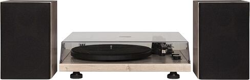 Crosley C62C-WA Record Player with Speakers, Walnut | 2-Speed Turntable, ATN3600L Audio-Technica Cartridge, Standard 1/2" Mount, Bluetooth In, Matching External Speakers in Kuwait