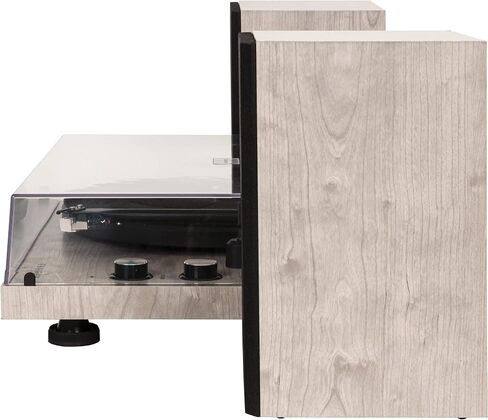Crosley C62C-WA Record Player with Speakers, Walnut | 2-Speed Turntable, ATN3600L Audio-Technica Cartridge, Standard 1/2" Mount, Bluetooth In, Matching External Speakers in Kuwait