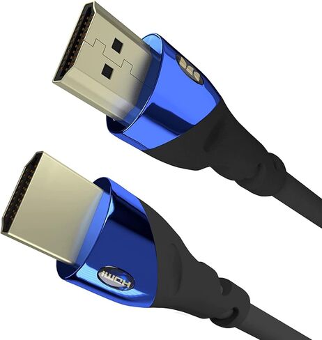 كابل Monster 8Ft فائق السرعة Cobalt 2.1 HDMI الإلكتروني - 48 جيجابت في الثانية مع eARC، 8K عند 60 هرتز للحصول على جودة صوت فيديو فائقة لأجهزة Playstation PS5 وXbox Series X وRoku وApple والتلفزيون الذكي in Kuwait
