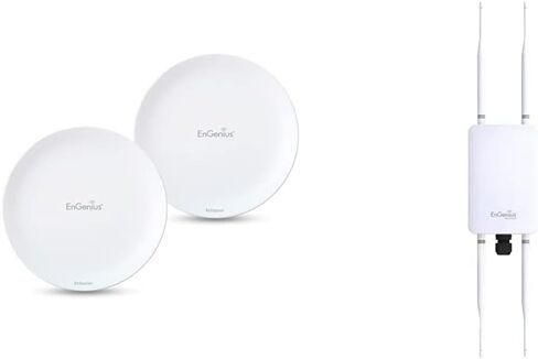 EnGenius Technologies Wi-Fi 5 Outdoor AC867 5Ghz Wireless Access Point/Client Bridge, Long Range, PTP/PTMP, IP55, 26dBm Transmit Power with 19dBi Directional Antennas, GigE Port (EnStation5-AC) in Kuwait