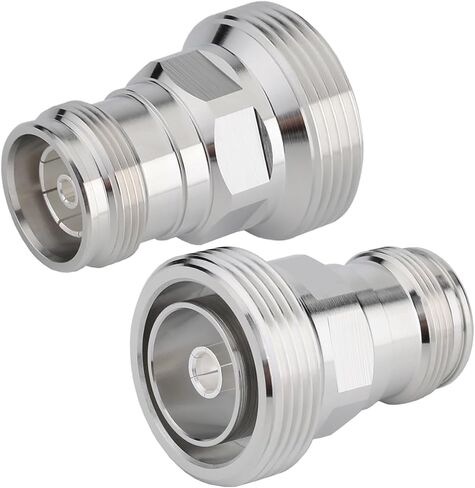 RFetomax 4.3/10 Mini DIN موصل ذكر التوصيل إلى N ذكر محول القابس 4.3-10 Mini DIN ذكر إلى N ذكر Aadptor (4.3/10 ذكر إلى N ذكر حزمة 2) in Kuwait