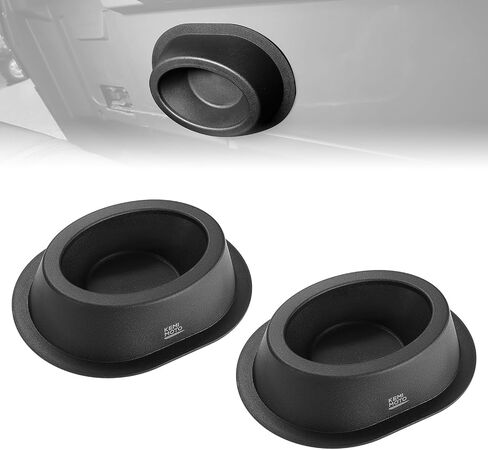 كيميموتو ازواج من اغطية مكبرات الصوت 6×9، حاويات صناديق بزاوية عالمية لمكبرات الصوت مقاس 6.5 انش متوافقة مع يو تي في وسيارات ار في والسيارة والقارب وصندوق السيارة والمقطورة (قطعتين) in Kuwait
