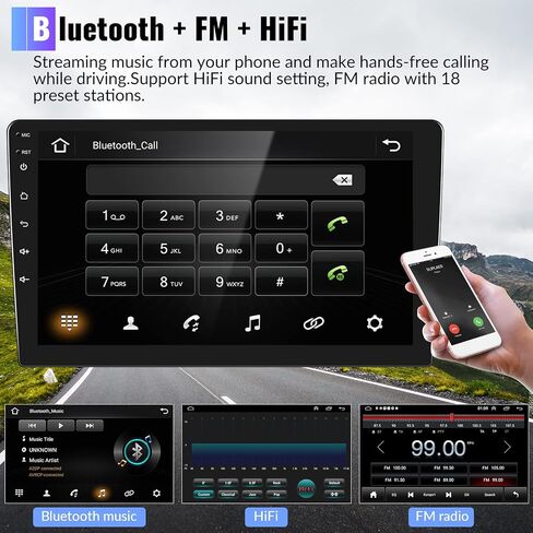for Nissan Sentra 2013-2017 Radio with Wireless CarPlay Android Auto 2G+32G Android 11 Car Stereo10.1 Inch Touchscreen Bluetooth HiFi GPS Navigation FM Radio WiFi SWC+ AHD Backup Camera in Kuwait