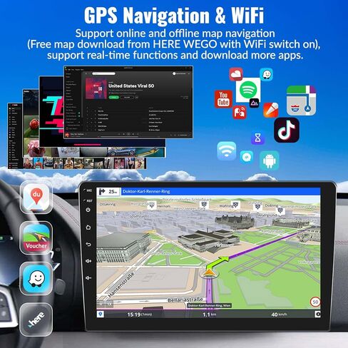 for Nissan Sentra 2013-2017 Radio with Wireless CarPlay Android Auto 2G+32G Android 11 Car Stereo10.1 Inch Touchscreen Bluetooth HiFi GPS Navigation FM Radio WiFi SWC+ AHD Backup Camera in Saudi Arabia