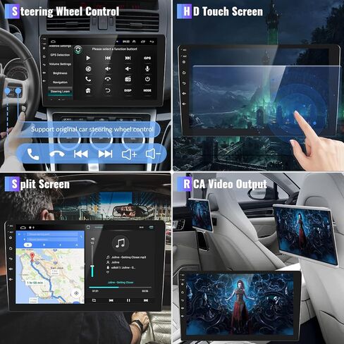 for Nissan Sentra 2013-2017 Radio with Wireless CarPlay Android Auto 2G+32G Android 11 Car Stereo10.1 Inch Touchscreen Bluetooth HiFi GPS Navigation FM Radio WiFi SWC+ AHD Backup Camera in Kuwait