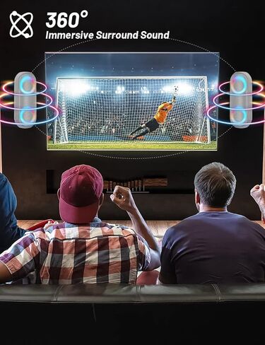 NOTABRICK Bluetooth Speakers, Portable Speakers Bluetooth Wireless(100FT Range) with 30W Loud Stereo Sound, IPX7 Waterproof Shower Speakers, RGB Multi-Colors Rhythm Lights, 1000mins Playtime in Kuwait