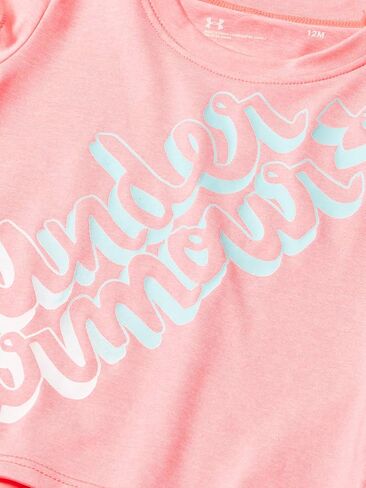 مجموعة تي شيرت للأطفال الرضع والفتيات UA BUBBLE WORDMARK SET من Under Armour in Saudi Arabia