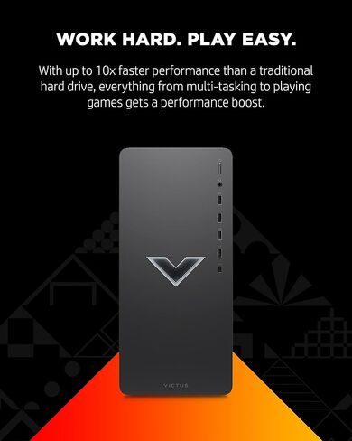 HP Victus 15L Gaming Desktop Bundle PC, NVIDIA GeForce RTX 1660 SUPER Graphics, 12th Generation Intel Core i3 Processor, 8 GB SDRAM, 256 GB SSD, Windows 11 Home OS, Wi-Fi & Bluetooth (TG02-0032, 2022) in Saudi Arabia